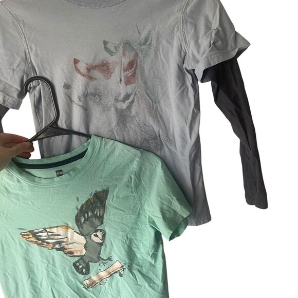 Tea Collection Other - Tea Big Boy's Size 12 & 14 Graphic Owl Wolf Bundle Of Two T Shirts